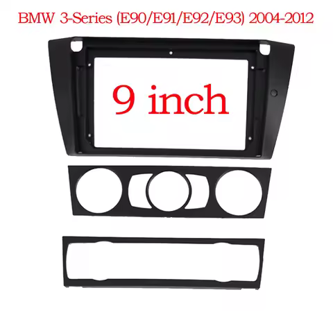 BYNCG 2 Din Car Frame Facia Panel 9 inch For BMW 3 Series E90 E91 E92 E93 2006 2007 2008 2009 2010 2