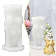 [szlztmy2mg] Easter Candle Mould DIY Craft Reusable Decorative Candle Making Mould Bunny Shaped Soap