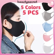 24h Shipping 【Ice Silk UV Protection】5PCS Washable Usable Anti-bacterial Mask Slim And Breathable UV