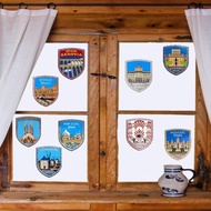 征服世界玻璃貼系列金蔥美國玻璃靜電貼紙 一套9入 靜電玻璃