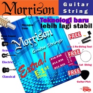 Morrison Quality Acoustic. Electric. Classical Guitar string 6 Strings Set. Tali gitar set. Tali Gitar Akustik