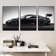 3pcs Poster Siri Kereta Gaya Perindustrian Vintage Gt3rs Poster Seni Lukisan Kanvas Cetakan Dinding 