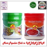 [HALAL] [Indonesia] Uleg Chili Paste Jar 180¬190gr [Ready To Eat ]| Uleg Sambal Ijo/ Pedas/Bawang/ K
