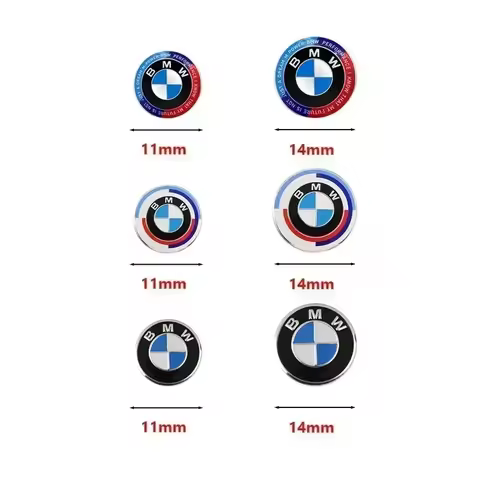 -Car Remote Key Logo Radio button Sticker Accessories For BMW 50th Kith F30 F10 E90 E46 E60 E70 E39 