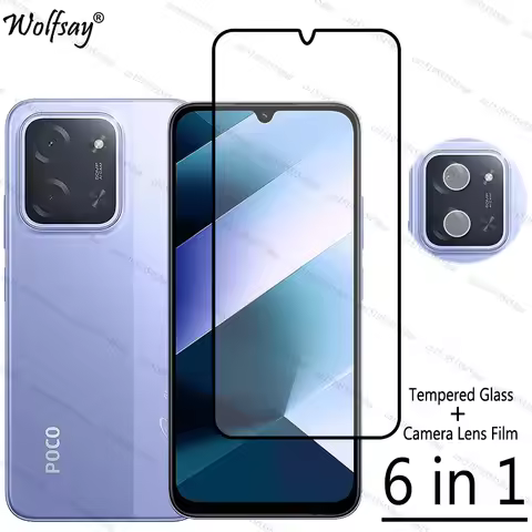 Full Cover Tempered Glass For Xiaomi Poco C85 Screen Protector For Poco C85 Camera Lens Protector Ph