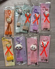 Chiikawa 吉伊卡哇 三合一 充電線 USB to Type C + Lightning + Micro USB