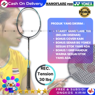 Yonex Raket Badminton Bulutangkis NanoFlare 700 30 lbs Bonus Cover Senar Grip Premium Spec Original 
