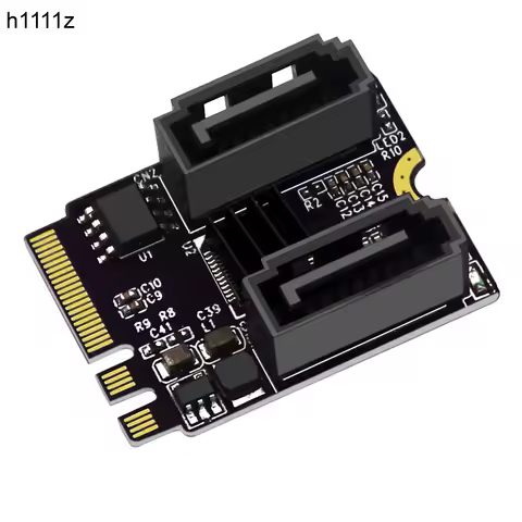 M.2 to SATA Adapter WiFi M.2 Key A+E to 2 Port SATA3.0 Expansion Card Riser SATA3 6Gb M2 2230 PCIE3.
