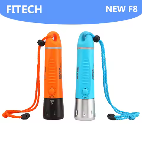 New FITECH F8 Charging Professional Diving Long Shots LED 800 Lumens XML T6 LED Flashlight can as ca