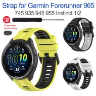 Soft Silicone Replacement Watch Band Strap Compatible with Garmin Forerunner 965 Watch