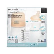 suavinex Zero Zero 仿母乳觸感矽膠奶瓶 180ml*1+替換防脹氣奶瓶內袋*1+替換奶嘴*1 0個月以上  1組