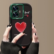 Case For Realme C55 C33 Narzo N55 Phone Blue Red Heart Shape Shockproof Anti-Fall