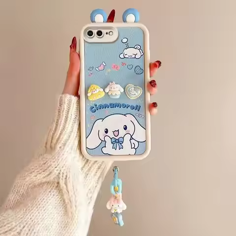 For Vivo Y51 Y51S Y53S Y72 Y78 Y77T Y85 Y89 Y93S Y90 Y91C Phone Case 3D Sanrio Ear Kuromi Cinnamorol