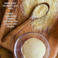 Gelatin gelatine powder gelatin powder halal repack 50 grams