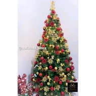 HIJAU UNGU Luxury Christmas Tree Green White and Purple Ready Medan size 210cm (7 feet) | Christmas 
