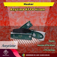Masker KF94 Premium Anytime Warna Hitam Per Box isi 20 pcs