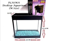 *Value Buy* [M Size] Desktop Plasma Aquarium Set (Come With Color Sand and Power Filter)