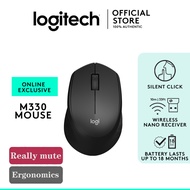 Logitech M331/M330 Silent Plus Wireless Mouse, 2.4 GHz with USB Nano Receiver, 1000 DPI Optical Trac