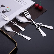 [Z&P-t] 1Pc/Set Heart-shaped Stainless Steel Coffee Stirring Spoon Dessert Ice Cream Spoon Scoop Tea
