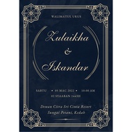 Kad Kahwin Digital E-Kad | Kad Jemputan (Aqiqah dll) Digital Wedding Card E-Card (1 or 2 or 4-5 Page