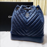 Chanel Gabrielle Backpack Medium 香奈兒流 浪雙肩包 中號 深藍
