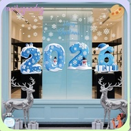 MOILYGOODSG Christmas Window Stickers, PVC Static Cling Xmas Glass Decal, Removable Santa Claus Glas