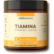 VITAL BOTANICS | Cúrcuma En Cápulas 250mg Y Vitamina B1 | 200 Cápsulas | Vit B1+ Energía Y Metabolio