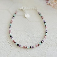 小孩手鍊 親子兒童手鍊 彩色水晶 兒童節禮物 尼斯嘉年華純銀手鍊