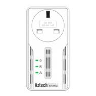Aztech HomePlug Powerline AV 500Mbps with AC Pass-Through [Pre-loved]