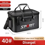 Ember ikan tebal pola 3D ember pelempar ikan hidup otomatis ember pancing lipat EVA keranjang ikan t