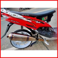 ▫ ☈ ◹ Mio Sporty  Replica Pro "Decibel Killer" Power Pipe 160 -180cc Ratlook Straight Elbow