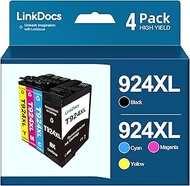 LinkDocs Remanufactured T924xl Ink Cartridge with Latest Chips Replacement for Epson T924XL Work for