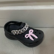 Knit ribbon jibbitz crocs coquette ribbon bow jibbits