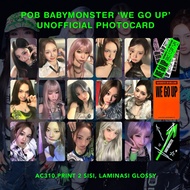 POB BABYMONSTER ‘WE GO UP NGY UNOFFICIAL PHOTOCARD We Go Up Ver. Pattern Ver. Mini Beam Keyring Ktow