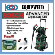 BOSCH ADVANCED AQUATAK 140 / AQT 140 HIGH PRESSURE WASHER WATER JET 2200W INDUCTION MOTOR + REINFORCED 10M WATER HOSE