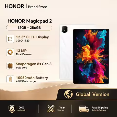 Global Version HONOR MagicPad 2 12.3 Inches 144Hz OLED Eye Comfort Display Snapdragon 8s Gen 3 10050