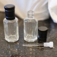 botol parfum tola stik kaca 12ml tutup hitam