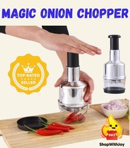 【ShopWithJoy】Kitchen Garlic Press Vegetable Garlic Onion Pressing Chopper Dicer Peeler Cutter Magic Onion Chopper 拍拍刀