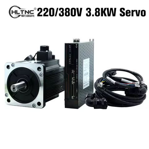 HLTNC 130ST M15025 220V 380V 3.8Kw 15Nm 2500Rpm Large Power AC Servo Motor Kit With T3DF T3 Series D