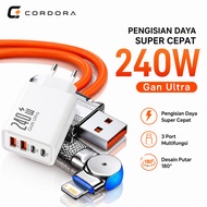 240W Silicone USB C Charger Cable 180 Degree Rotation Fast Charging Mini