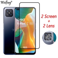 Cover Tempered Glass For Oppo Reno4 Z 5G Screen Protector Reno 7Z 4Z 5 7 8 Lite 5G Camera Glass For