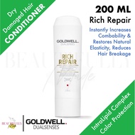 Goldwell Dual Senses Rich Repair Conditioner 200ml - Daily Treatment For Dry Damaged Hair • Restore Reconstruct Hair