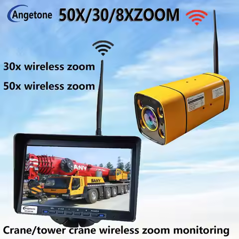 Crane wireless camera jib tower crane zoom monitoring vehicle recorder HD night vision full color vi