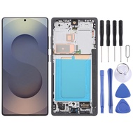 อะไหล่สำหรับ Samsung Galaxy S25ประกอบครบชุดพร้อมกรอบหน้าจอดิจิตอลจอ LCD OLED SM-S938B มาก6.78นิ้ว