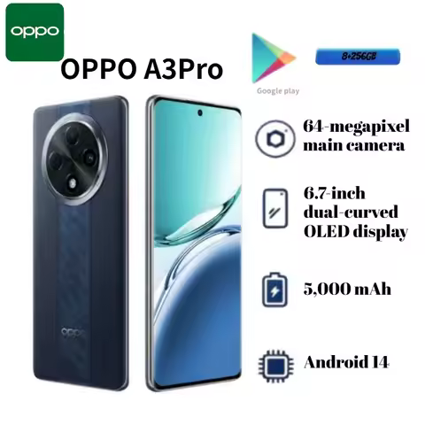 2026 Latest Model Global OPPO A3 Pro 5G 8+256GB 16GB Extended RAM 80W Fast Charge 120Hz AMOLED Scree