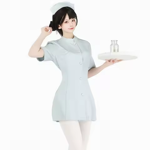 AniLV Anime Lovely Nurse Uniform Doctor Outfit Cosplay Costumes Halloween DIY Scary Nurse Bloody Dre