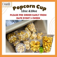Popcorn cup  rm1 with strong sealed cup goodies makanan for snack gift event popcorn caremal