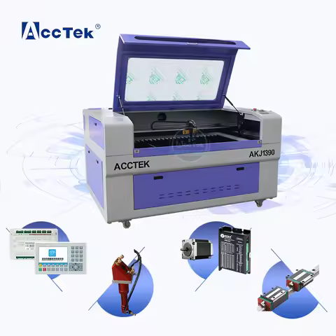 ACCTEK AKJ1390 CO2 Laser Cutting Machine 80W 90W 100W 150W Laser Engraver 1300*900mm with CE Certifi