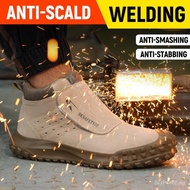 Safety Shoes Safety Boots Waterproof Anti-Scalding Work Shoes Workshop Protective Shoes Safety Shoes Steel Toe Shoes Heavy-Duty Safety Shoes Electric Welder Shoes Anti-Smashing Ste