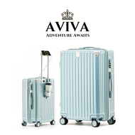 AVIVA กระเป๋าเดินทางขนาด 20/24/28 นิ้วพร้อมที่วางแก้วกระเป๋าความจุสูงพร้อมชาร์จ USB